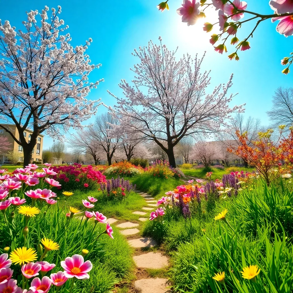 Garten im Frühjahr