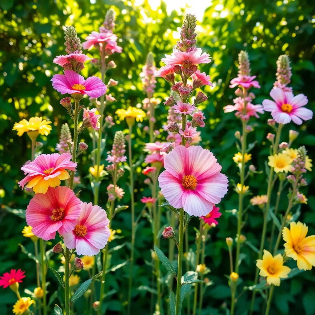 Hohe Stauden im Garten