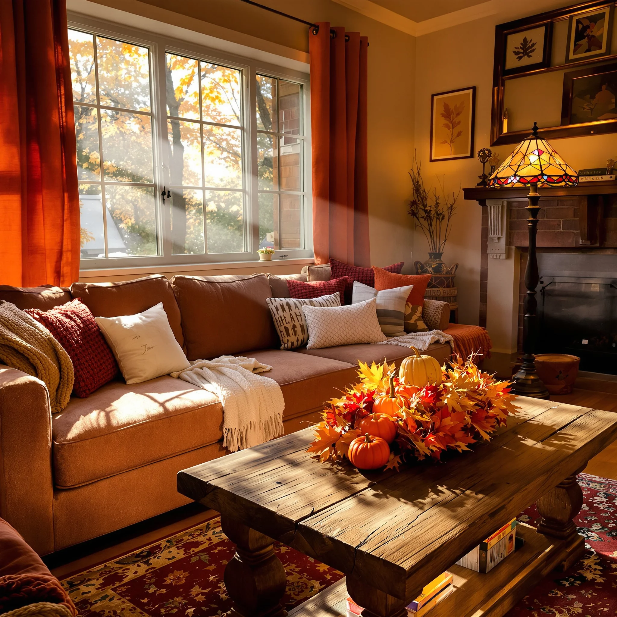 Mini Makeover – Wohnzimmer-Herbstzauber: Farbtrends, Textilien & Lichterketten für wenig Geld