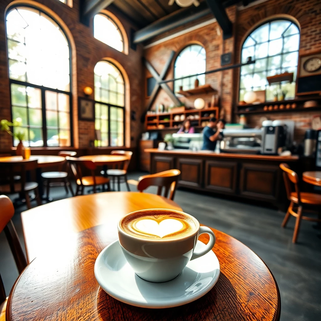 Gemütliches Café mit natürlichem Licht