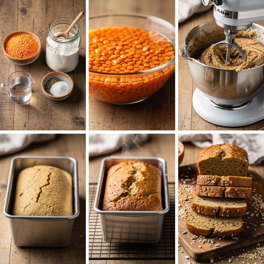Glutenfreies Brot aus roten Linsen: Ohne Mehl, proteinreich & vegan