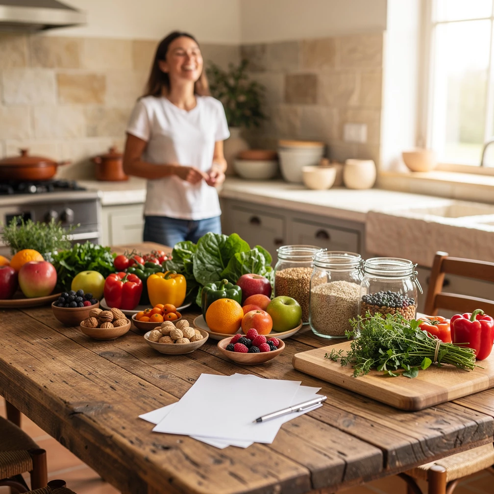 Gesunde Ern&auml;hrung ohne Stress: Einkaufsliste und Grundrezepte als Baukastensystem