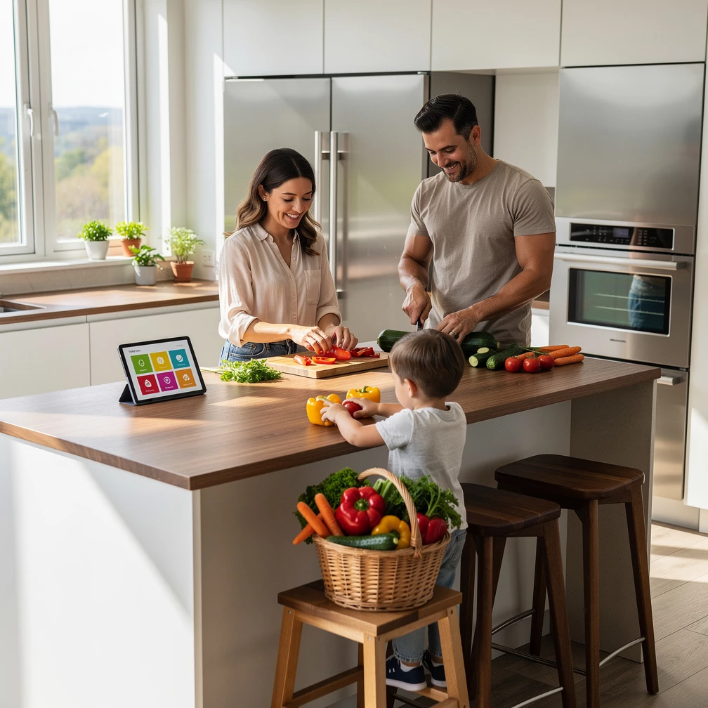Gesunde Ernährung ohne Stress: Einkaufsliste und Grundrezepte als Baukastensystem