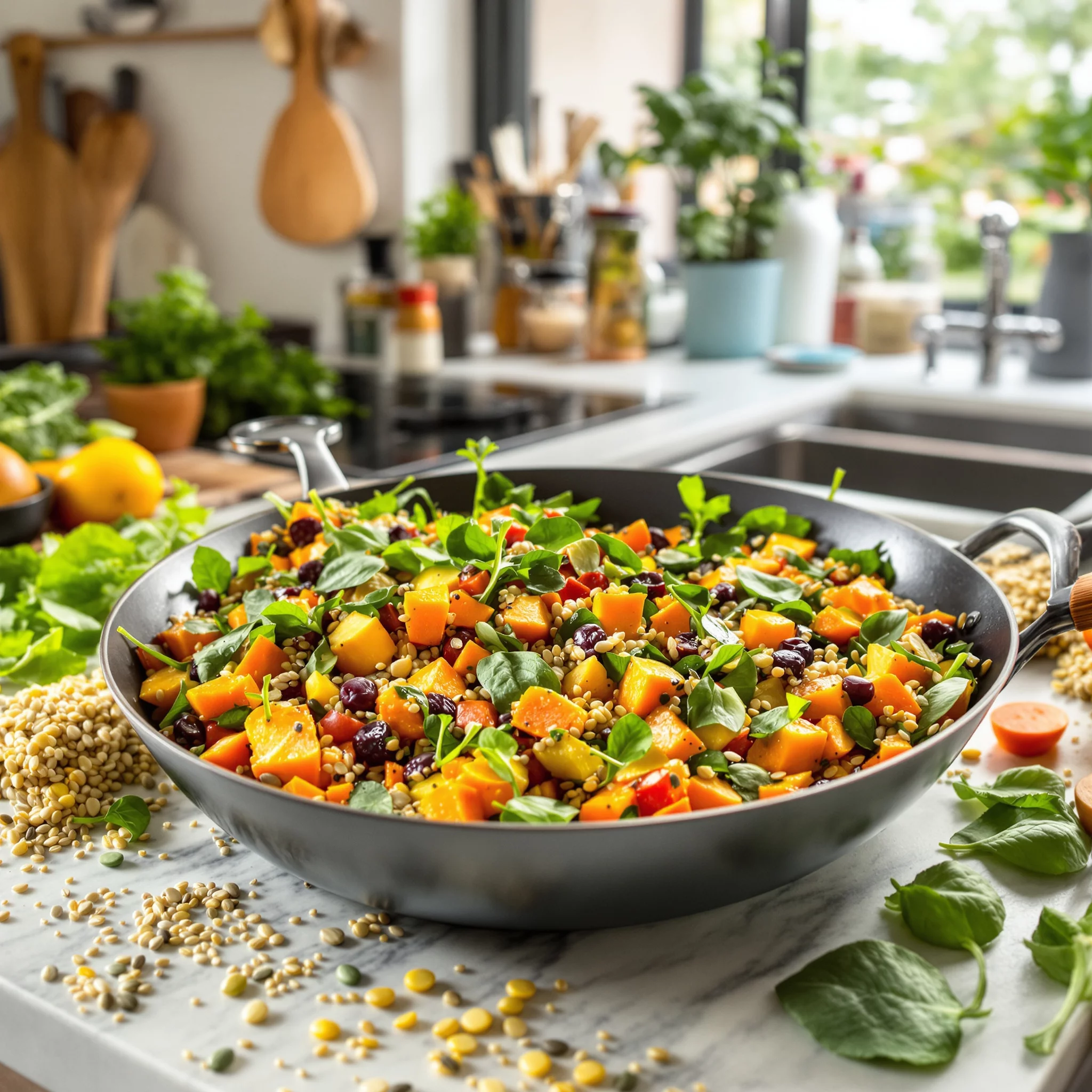 Bunte Superfood-Pfanne: Gesund kochen in unter 15 Minuten | Superfood Magazin