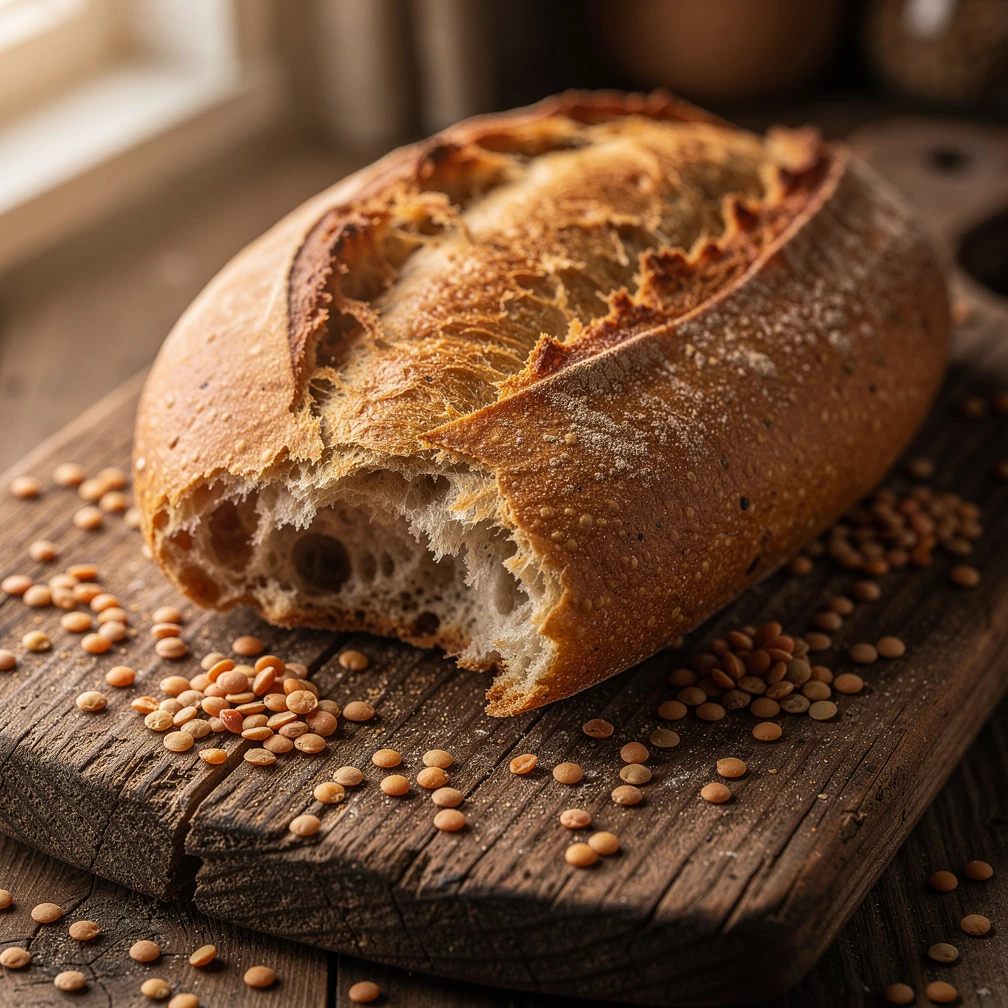 Glutenfreies Brot aus roten Linsen – proteinreich & ballaststoffreich