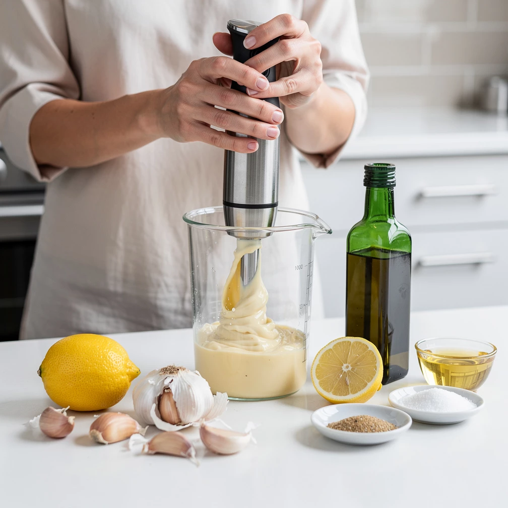 Aioli ohne Ei: Original Blitzrezept für cremigen Knoblauch-Dip