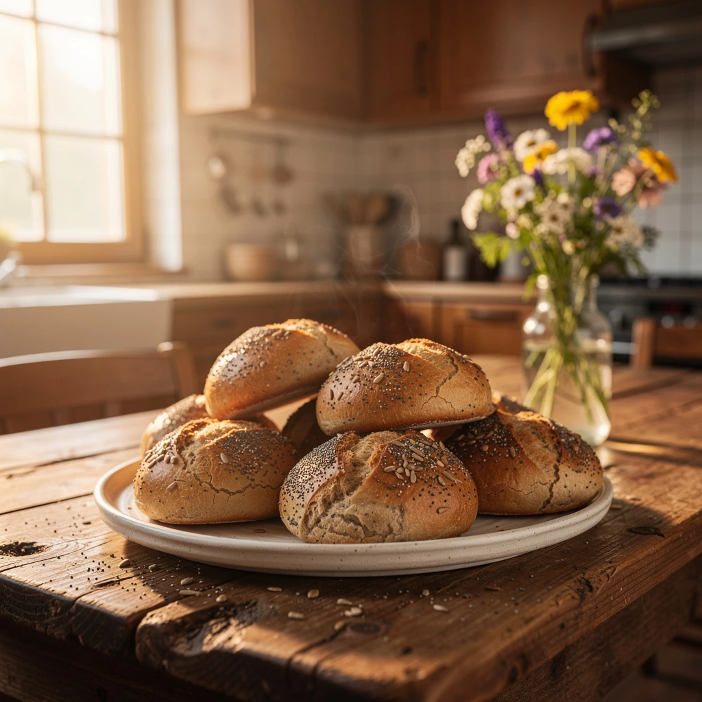 Sonntagsbrötchen mit Superfood: Knusprig, nährend, einfach gut!