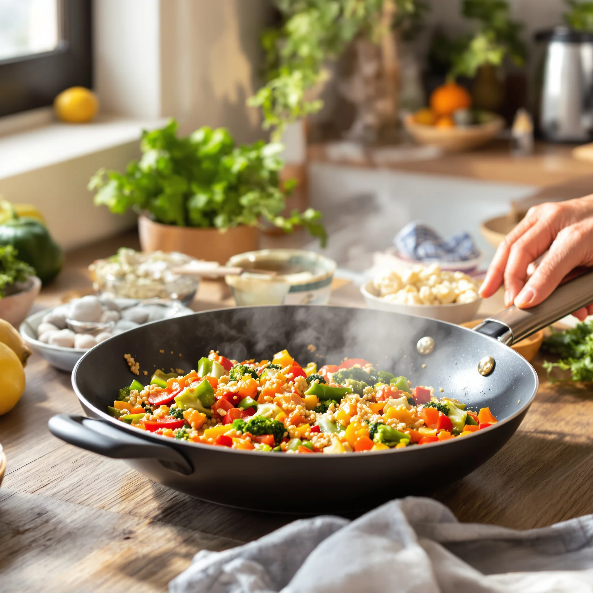 Bunte Superfood-Pfanne: Gesund kochen in unter 15 Minuten | Superfood Magazin