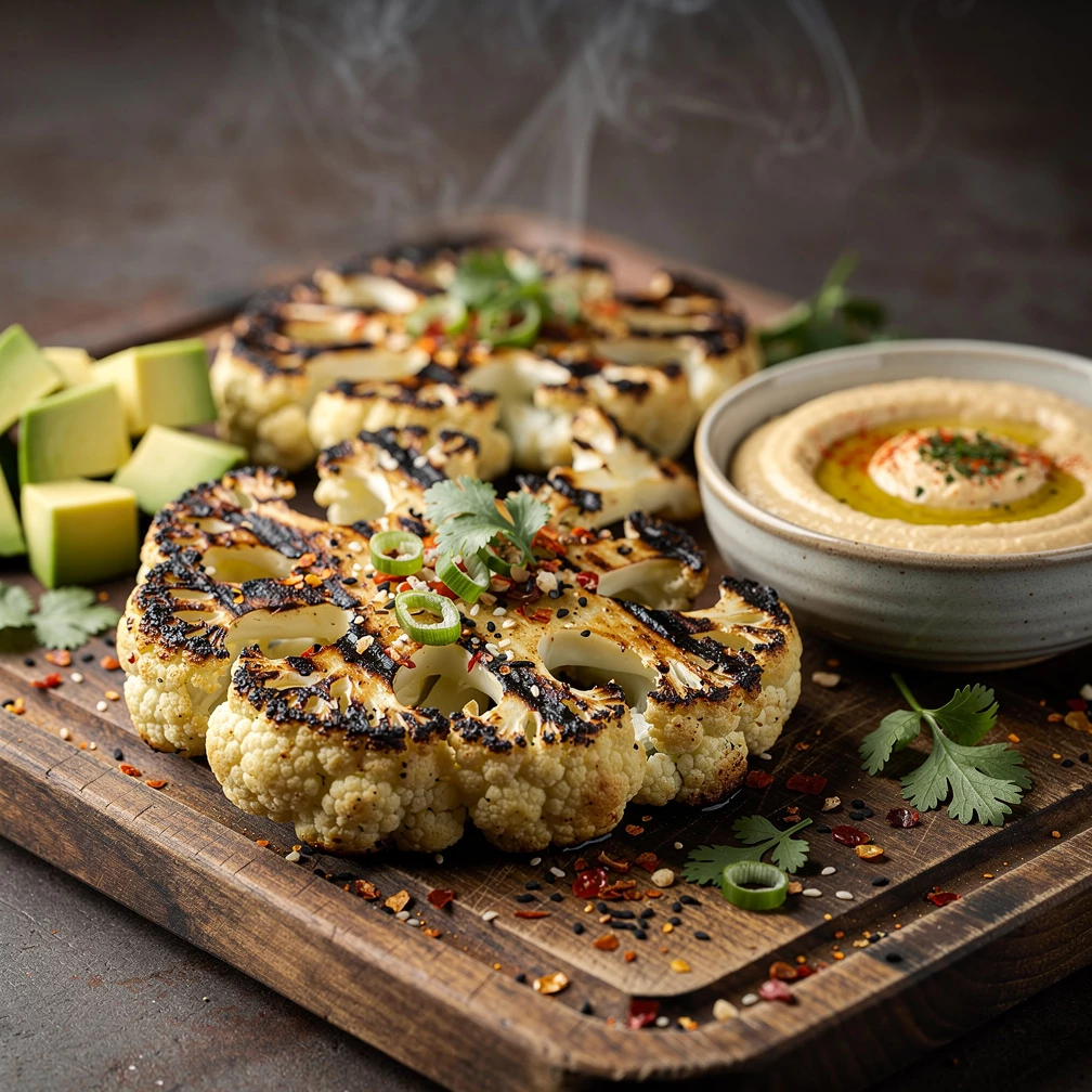 Blumenkohl-Steaks mit Asia-Marinade: Einfach, feurig, genial