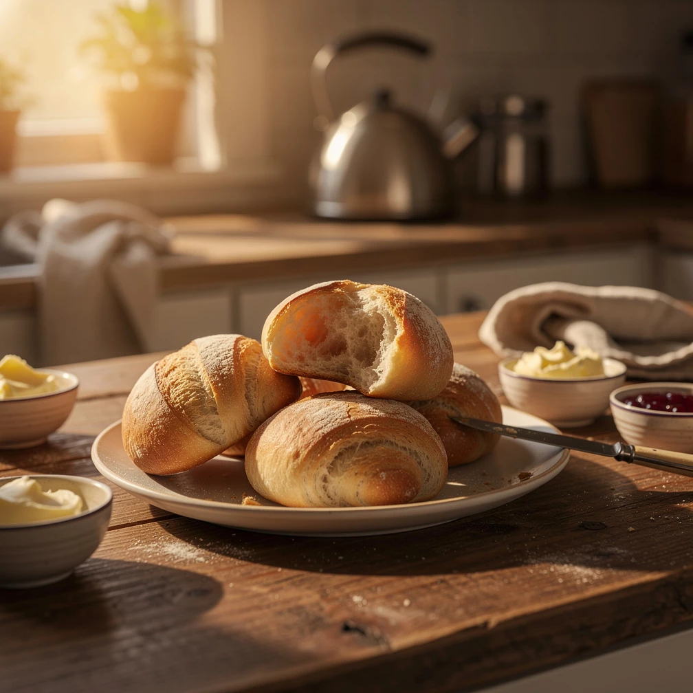 Schnelle Brötchen ohne Gehzeit: Backpulver-Rezept zum Frühstück