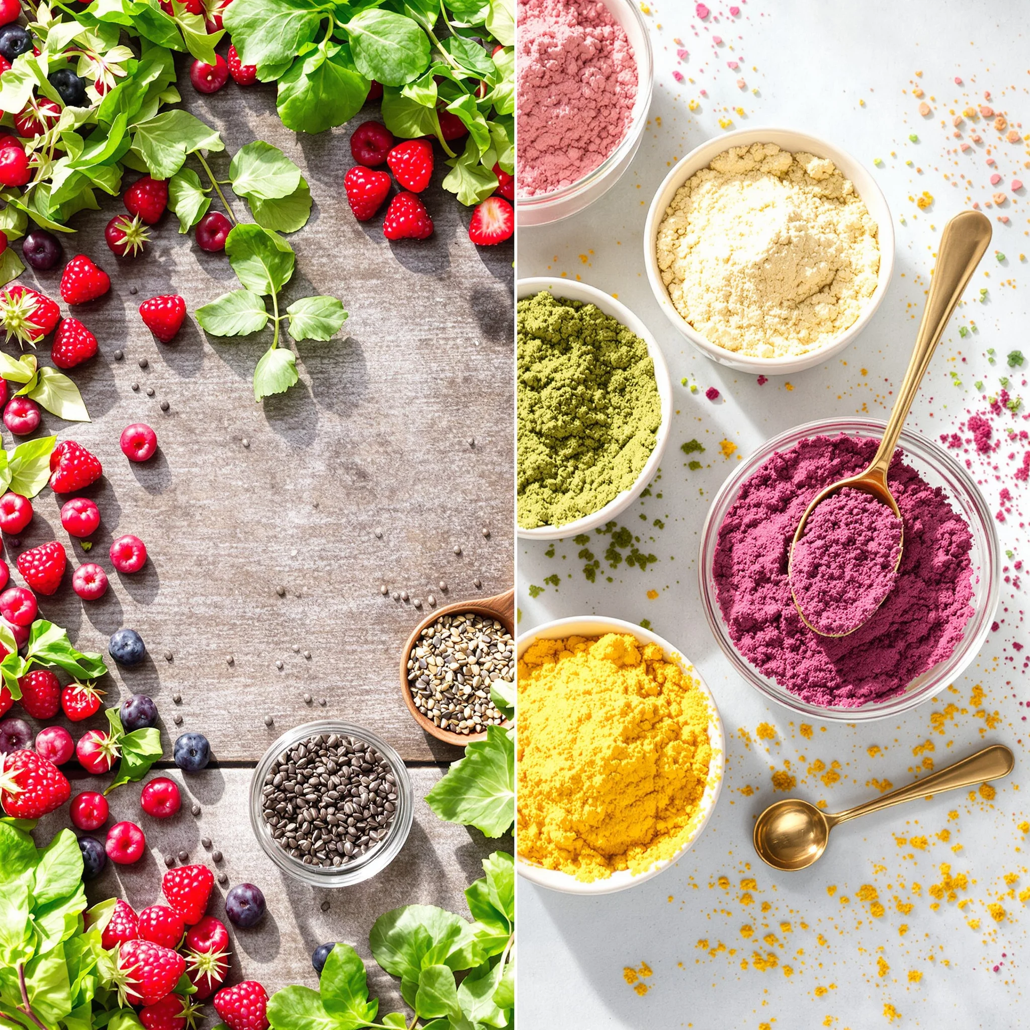 Superfoods im Vergleich: Pulver vs. frische Lebensmittel