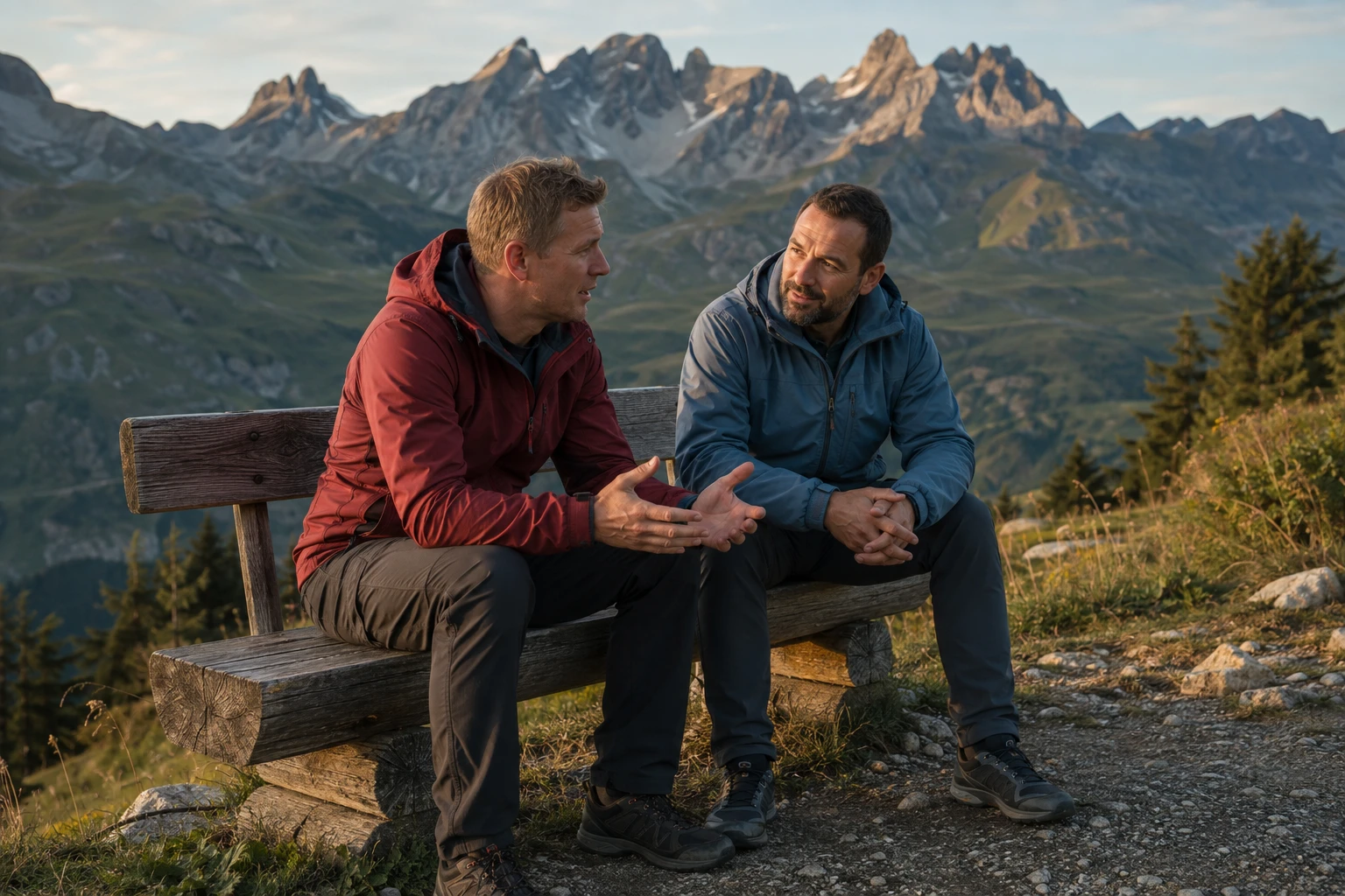 Auszeit am Berg mit dem besten Freund (Bild KI generiert).webp