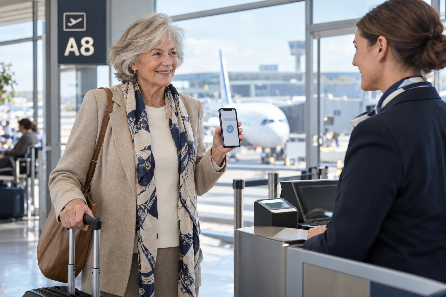 Boarding mit digitalem Ausweis (Bild KI generiert).webp