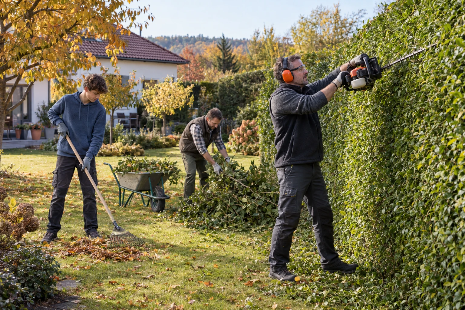 Gemeinsam werkeln im Herbst (Bild KI generiert).webp