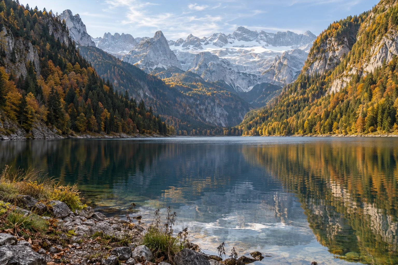 Morgenstimmung am vorderen Gosausee.webp