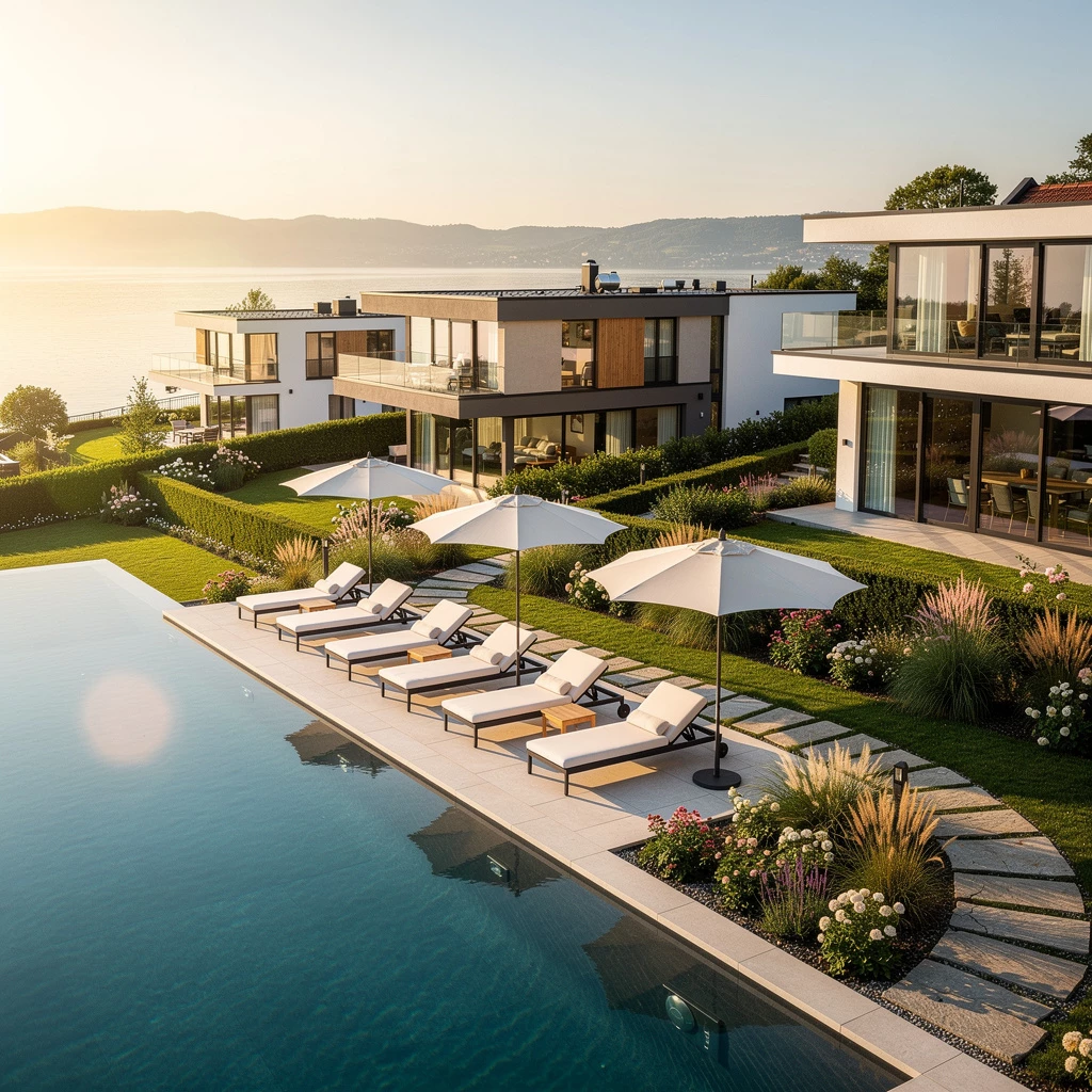 Luxusvillen und Ferienh&auml;user mit Pool am Bodensee