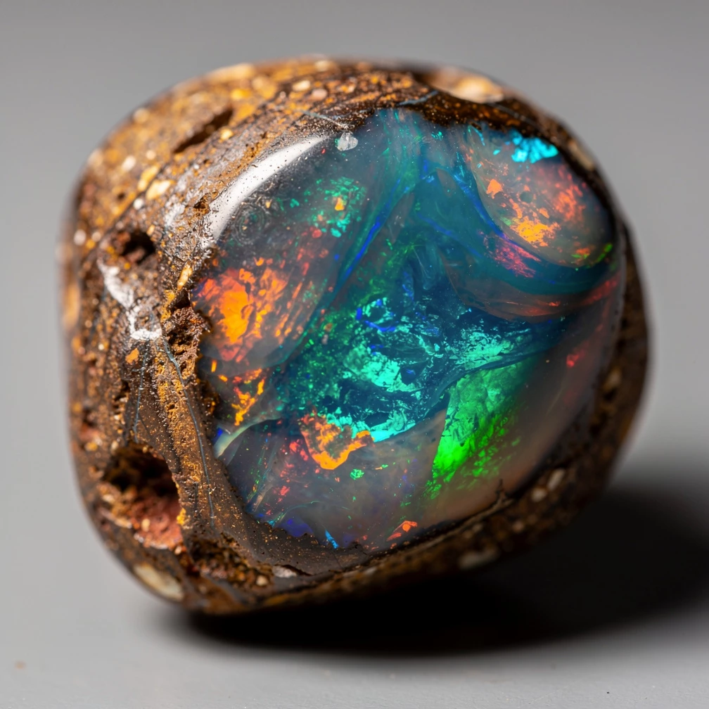 Boulderopal: Edelstein mit Eisengestein &ndash; Herkunft, Wert, Pflege