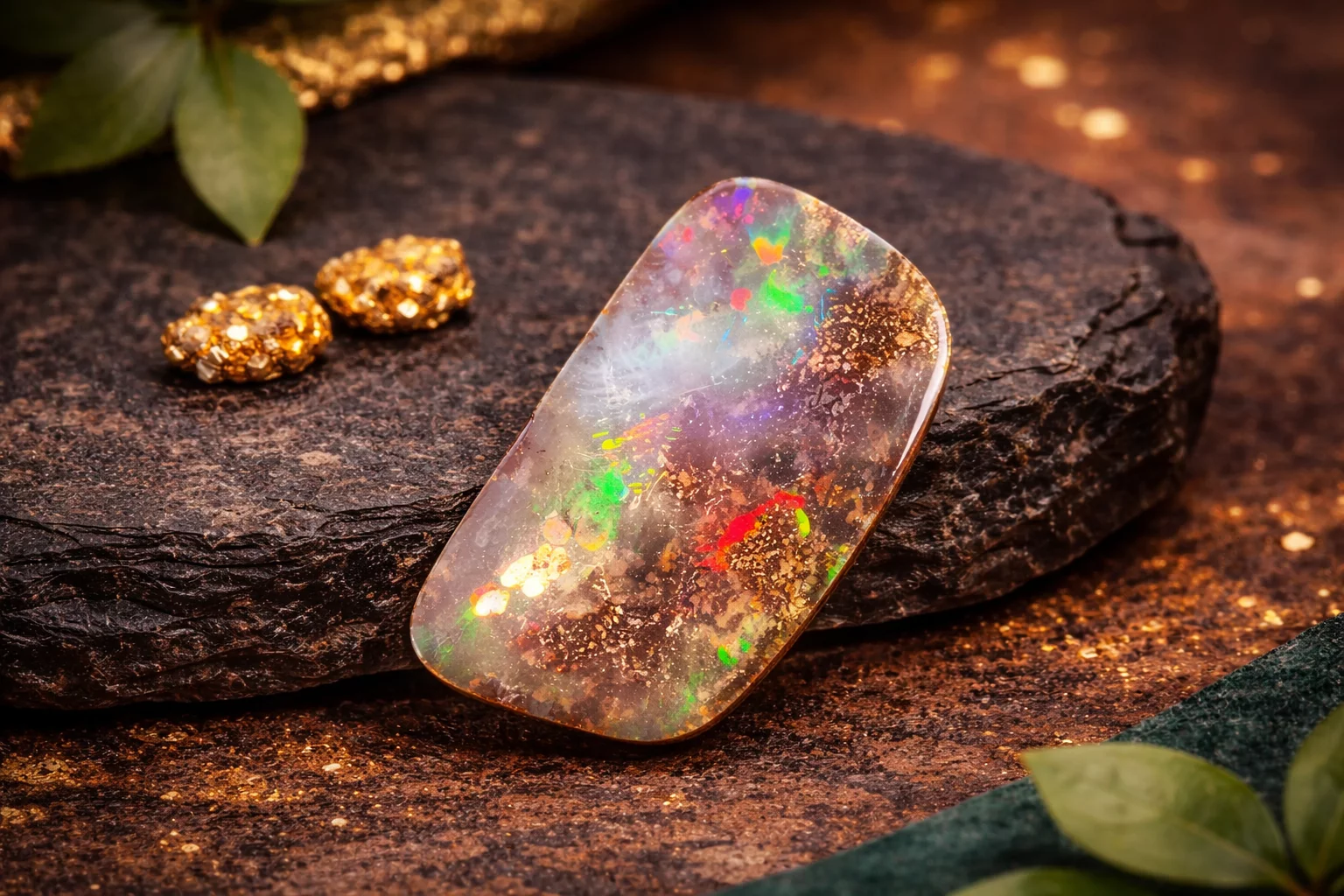 Boulder Opal Australien weiß