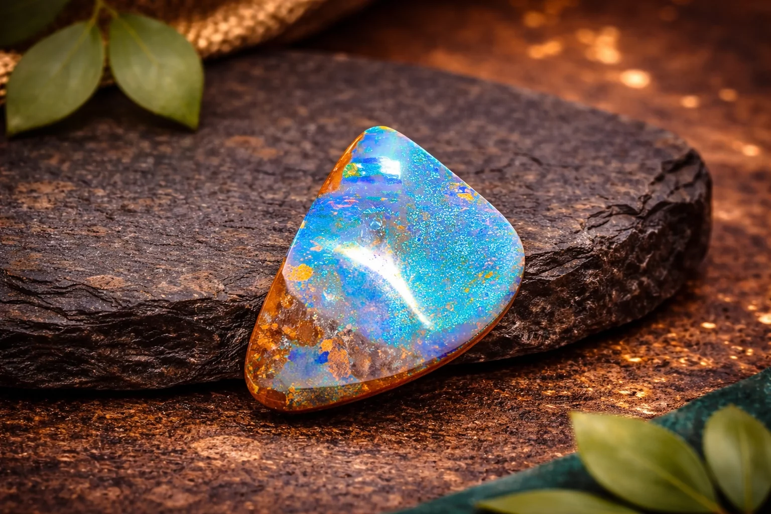 Boulder Opal für einen Ring