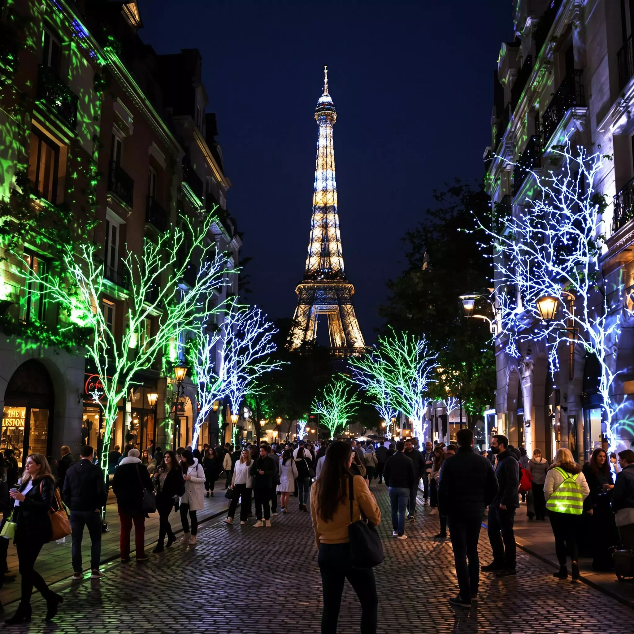 Energiesparende Beleuchtung für Events in Paris