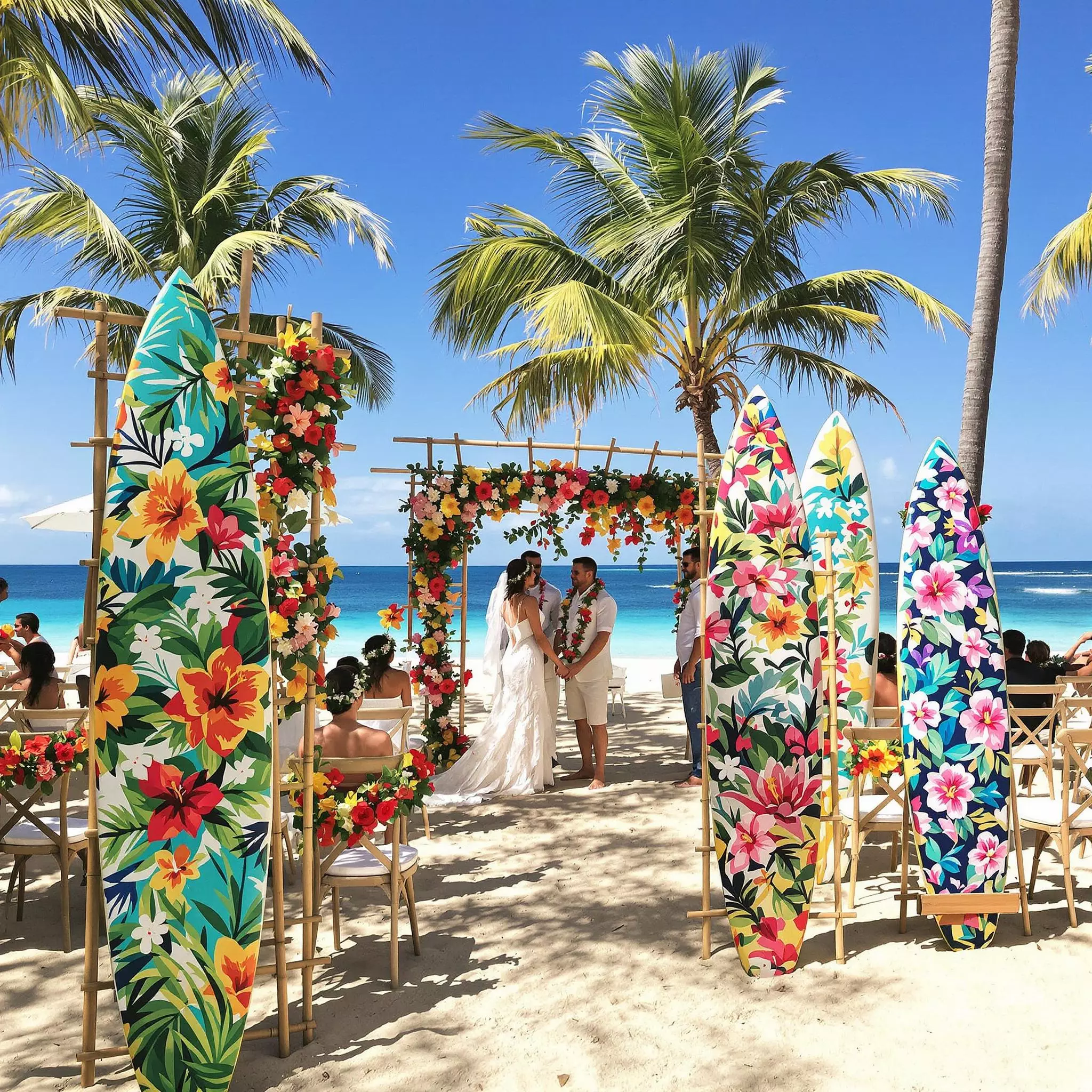 Exotische Hochzeit in Hawaii - Feier am Strand mit tropischem Flair