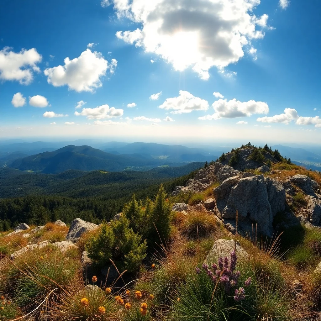 Panorame vom Berg Lusen