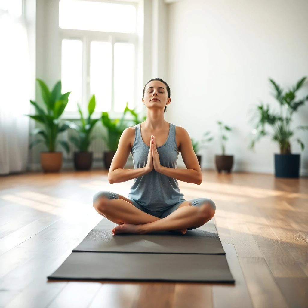 Ruhiger Yoga Atemübungen Raum