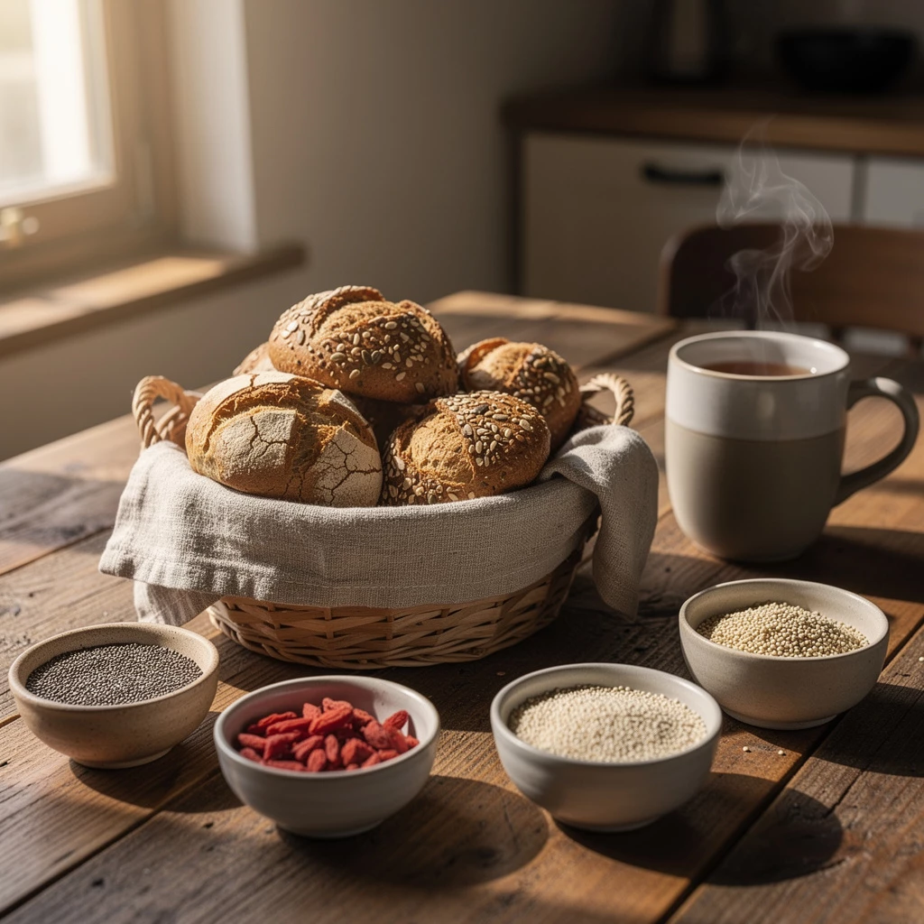 Sonntagsbrötchen mit Superfood – knusprig, nährend & voller Energie