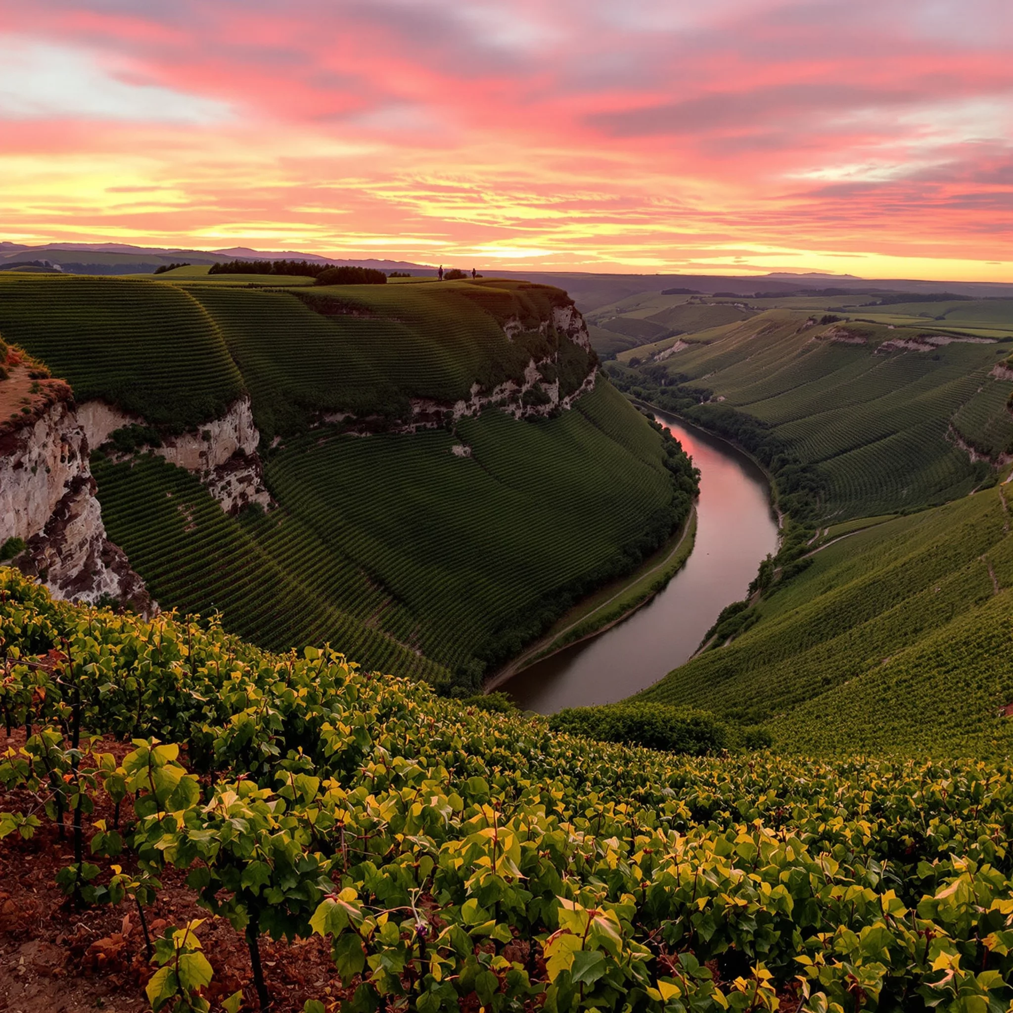 Moselschleife bei Bremm: Spektakuläre Aussicht auf Weinberge