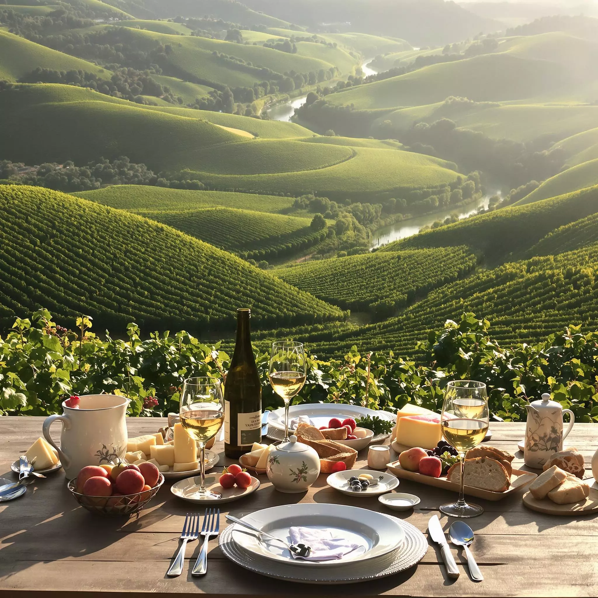 Gourmet Dinner auf einem Weingut mit Moselblick