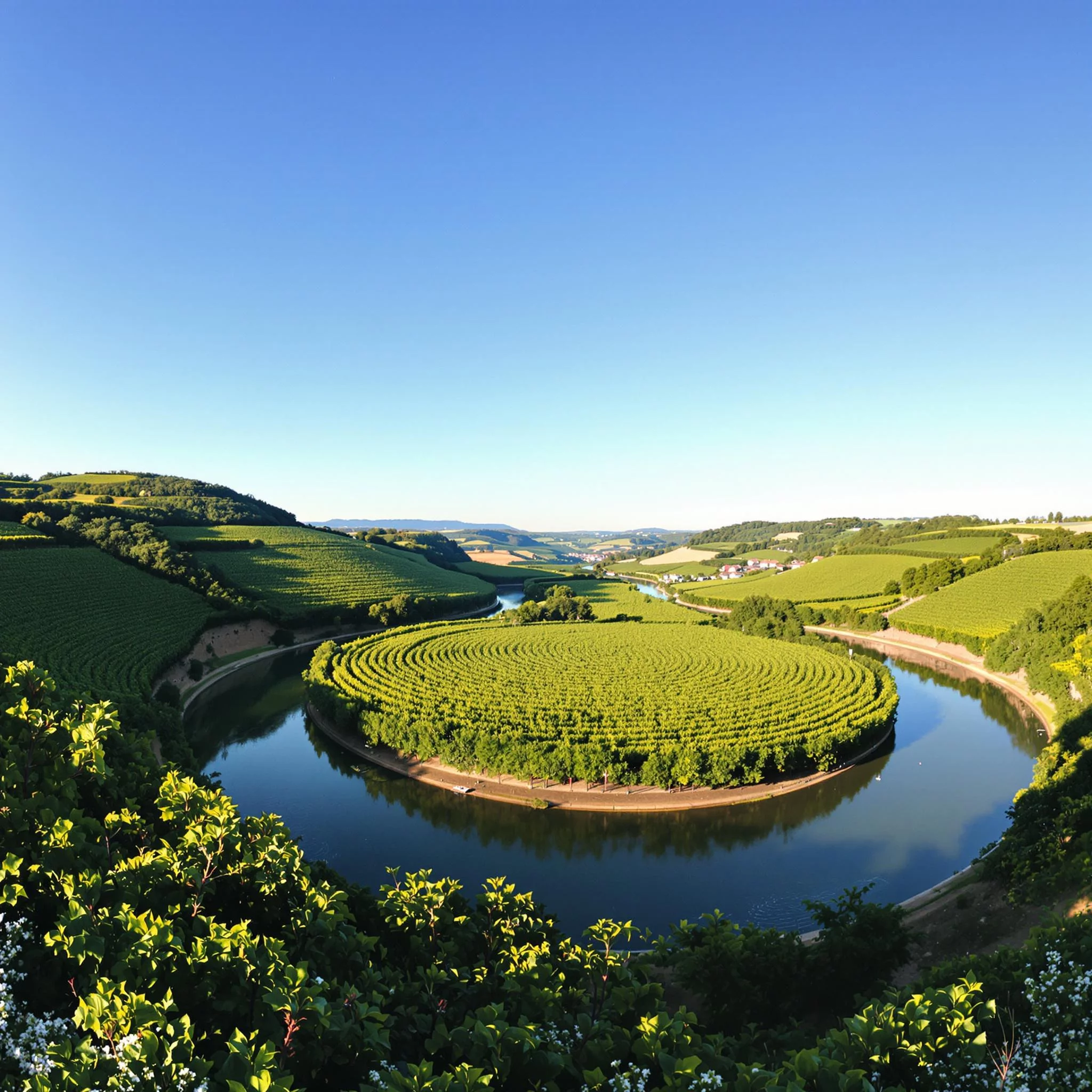 Die Moselschleife bei Bremm: Spektakuläre Aussicht auf die Weinberge