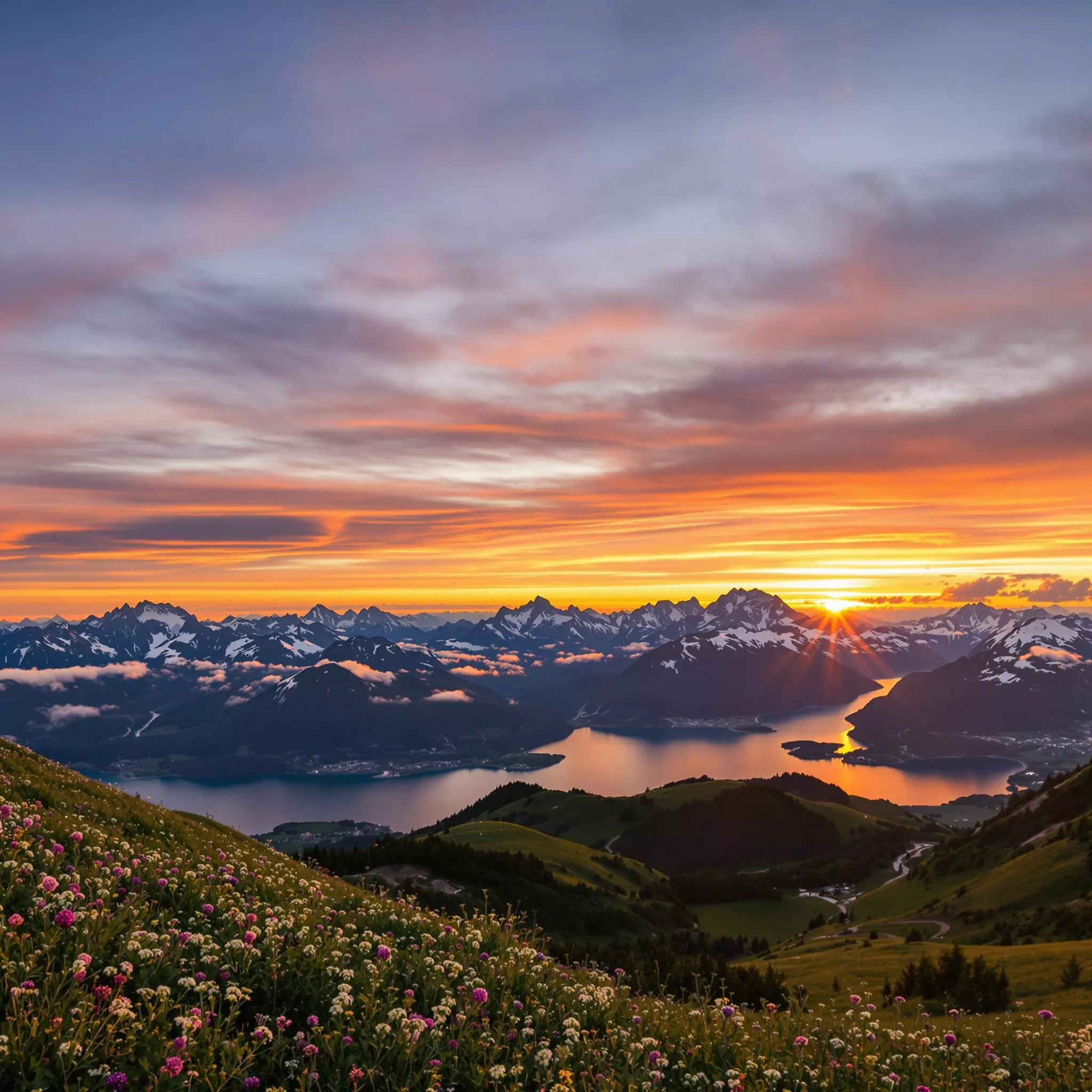 Eine malerische Erkundung der Alpenpanorama-Aussicht von der Pfänderbahn