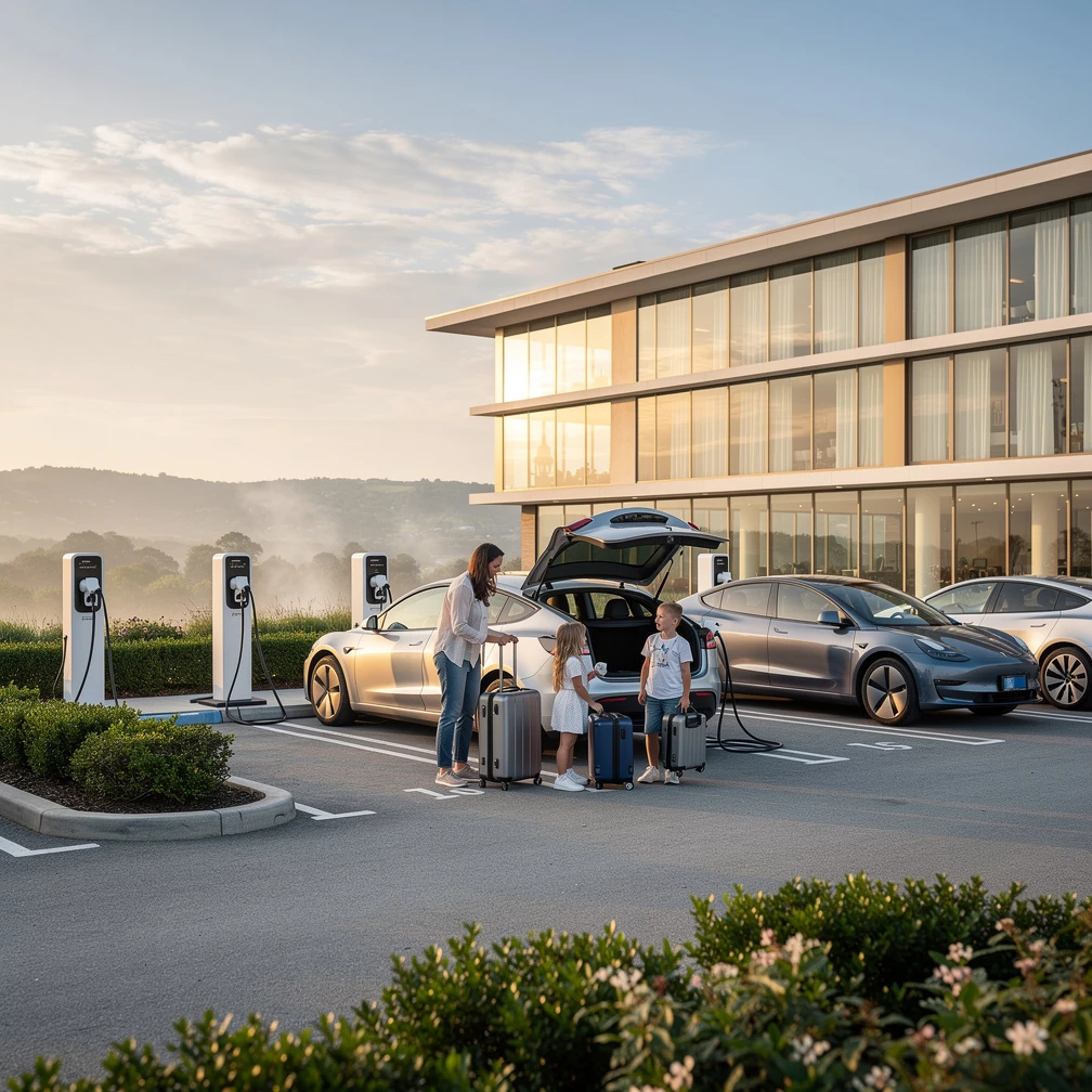 Mit dem E-Auto in den Urlaub: Hotels und Ladestationen clever planen