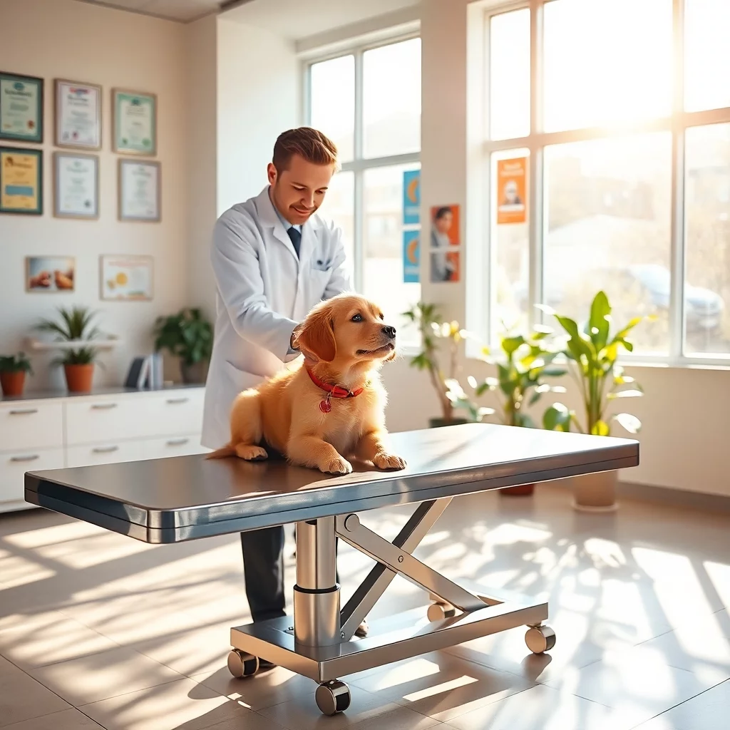 Veterinärklinik im Sommerlicht