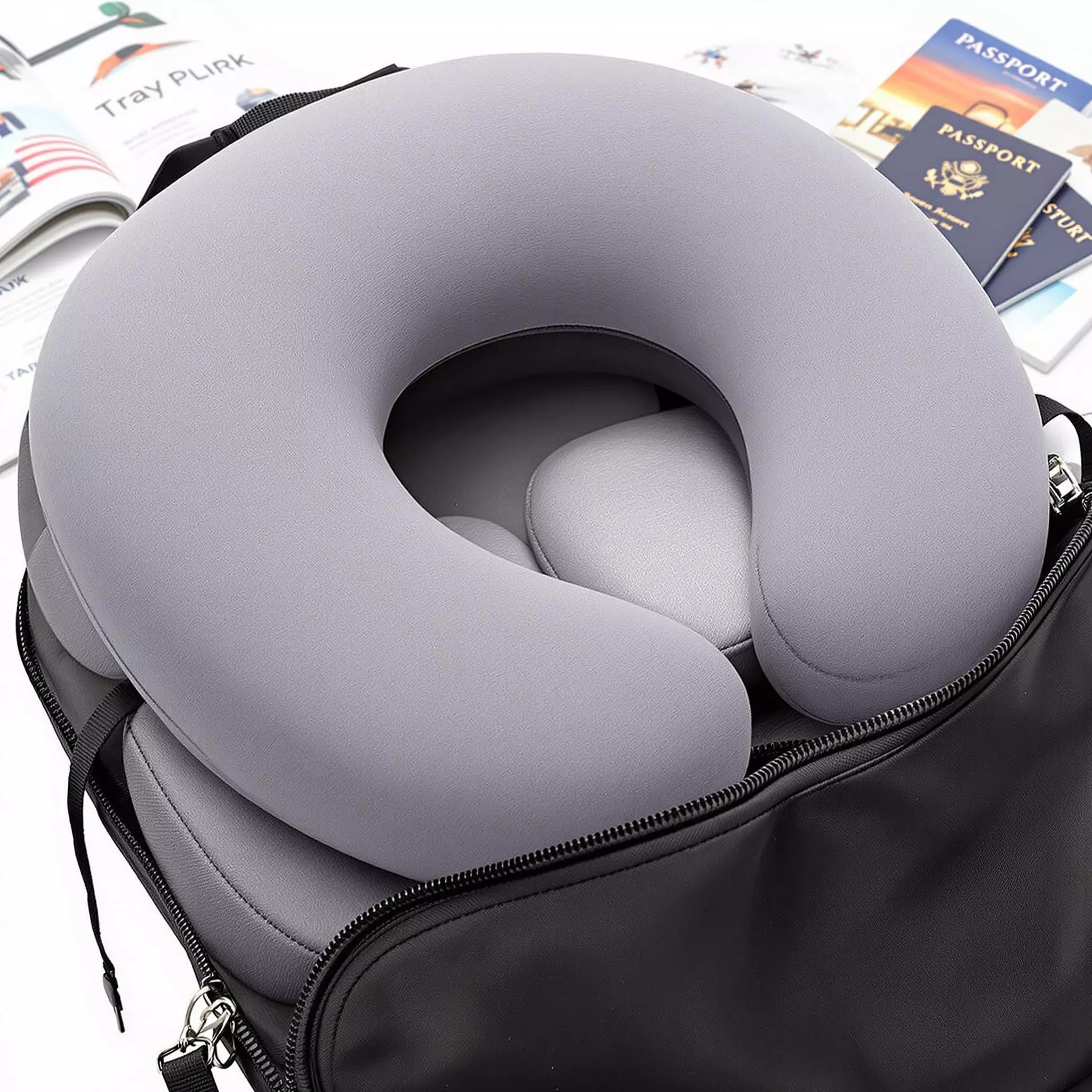 Ergonomische Nackenkissen für längere Flugzeiten