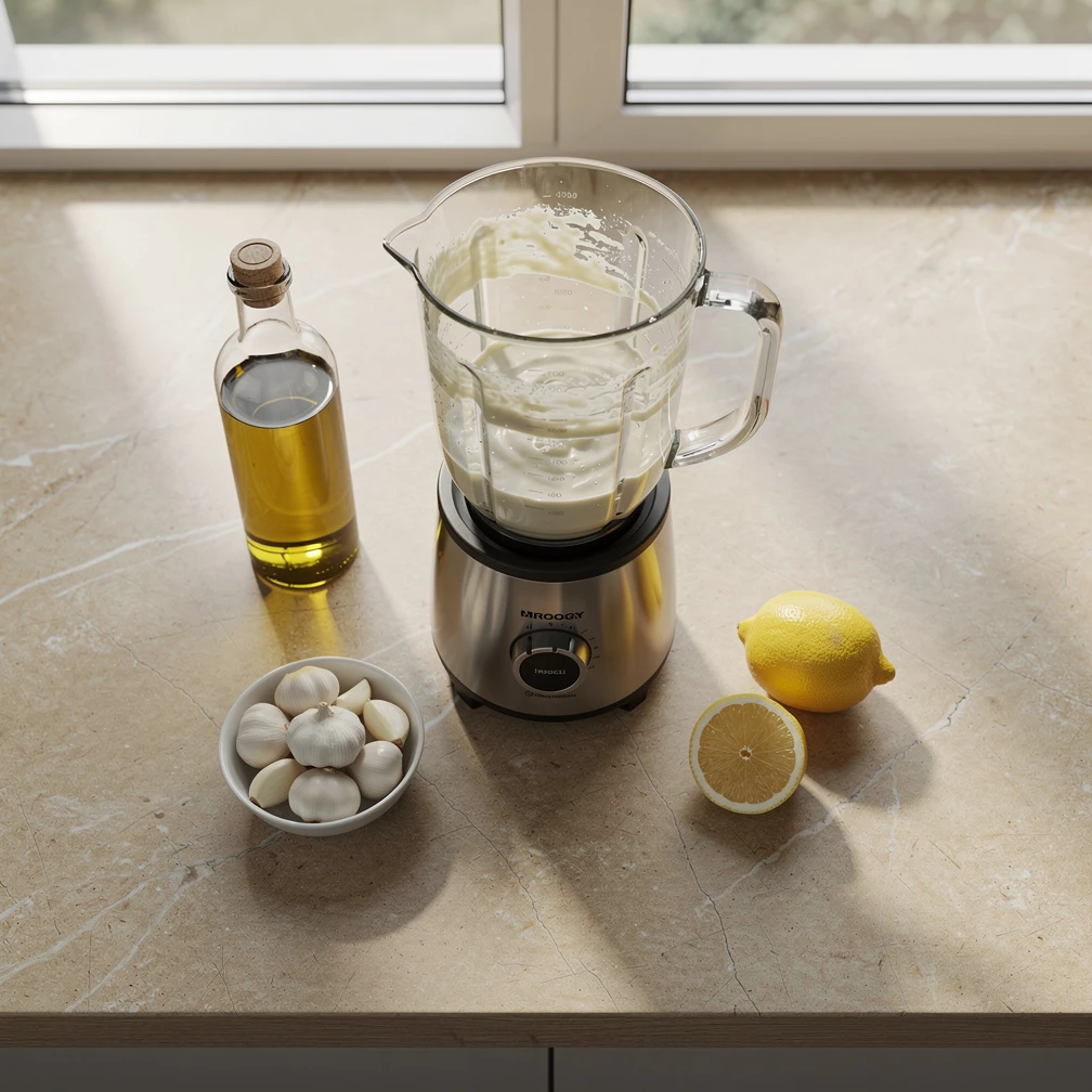 Aioli ohne Ei – Blitzrezept für cremigen Knoblauch-Dip