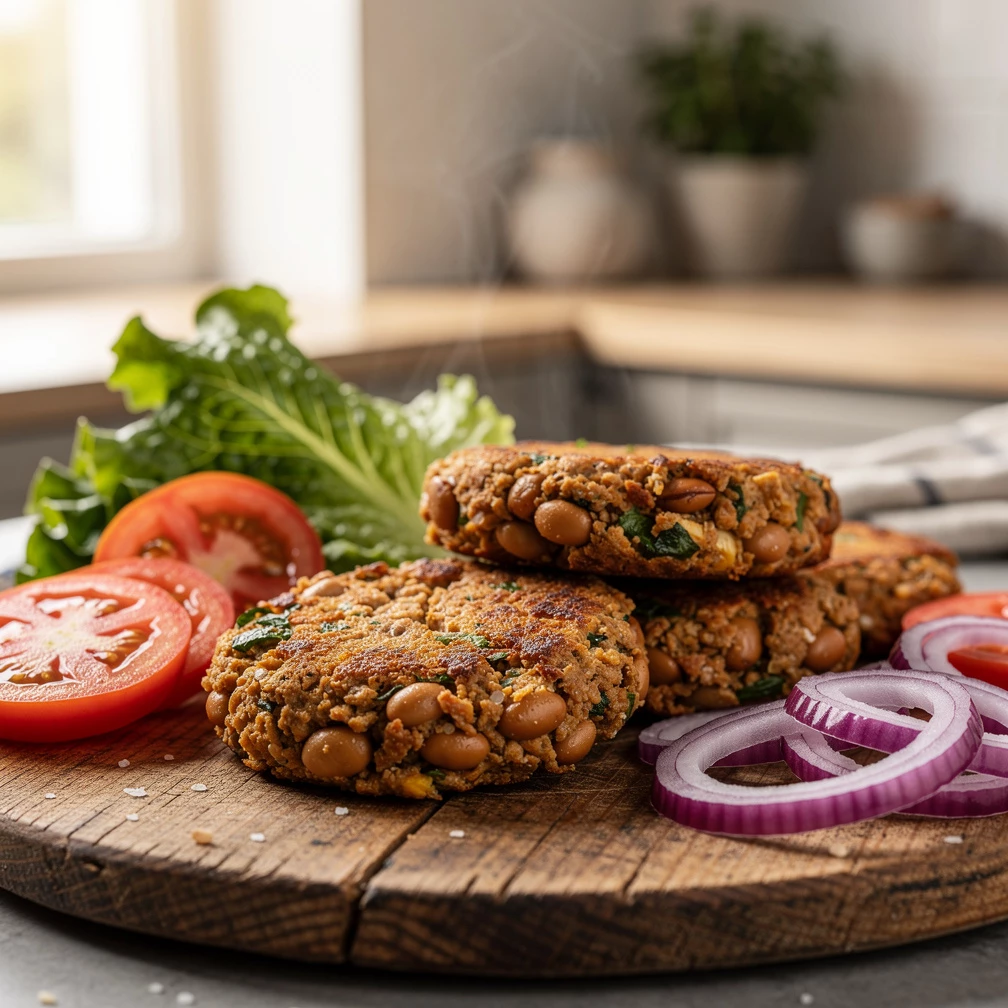 Vegane Burger-Patties aus Bohnen – Saftig, einfach, lecker
