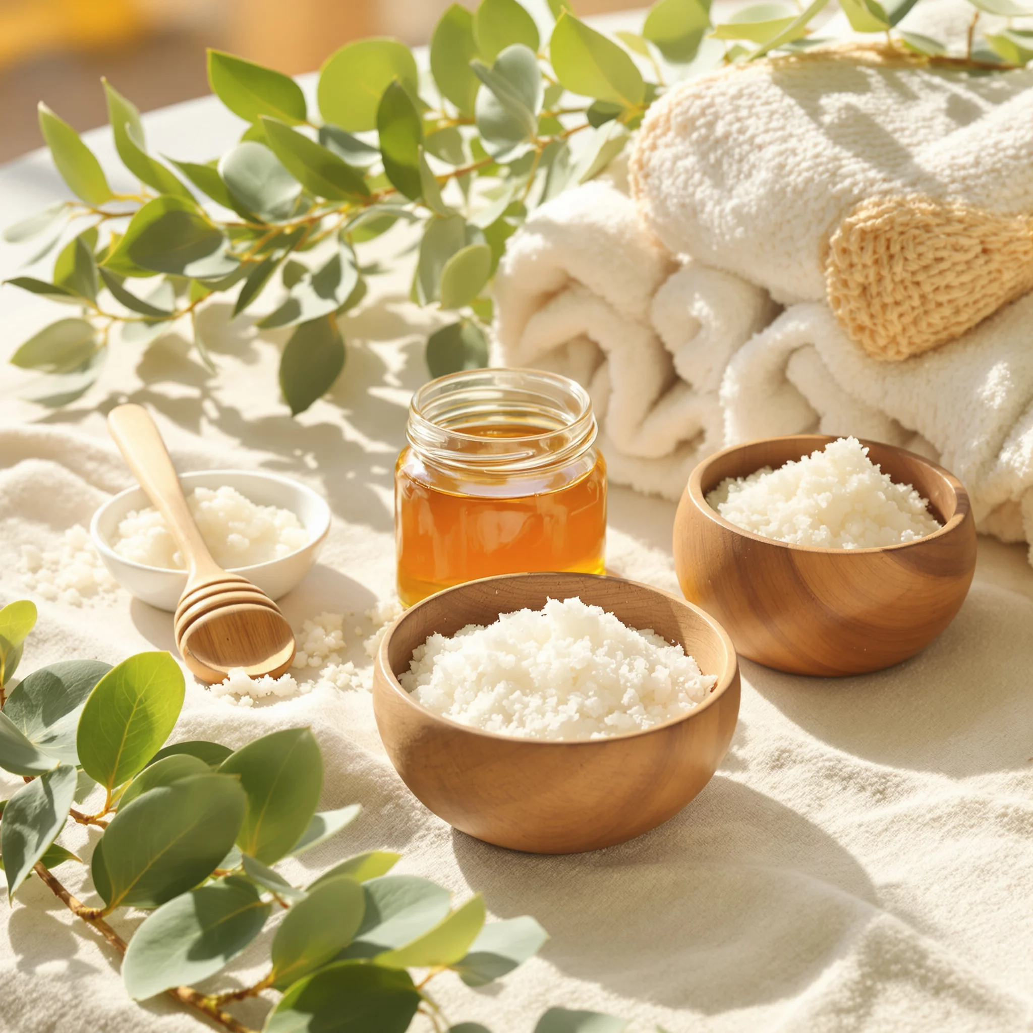 Wellness mit Hausmitteln: So nutzt du Salz, Honig & Kokosöl richtig