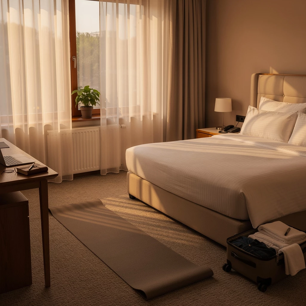 Yoga auf Reisen: 12-Minuten-Flow fürs Hotelzimmer