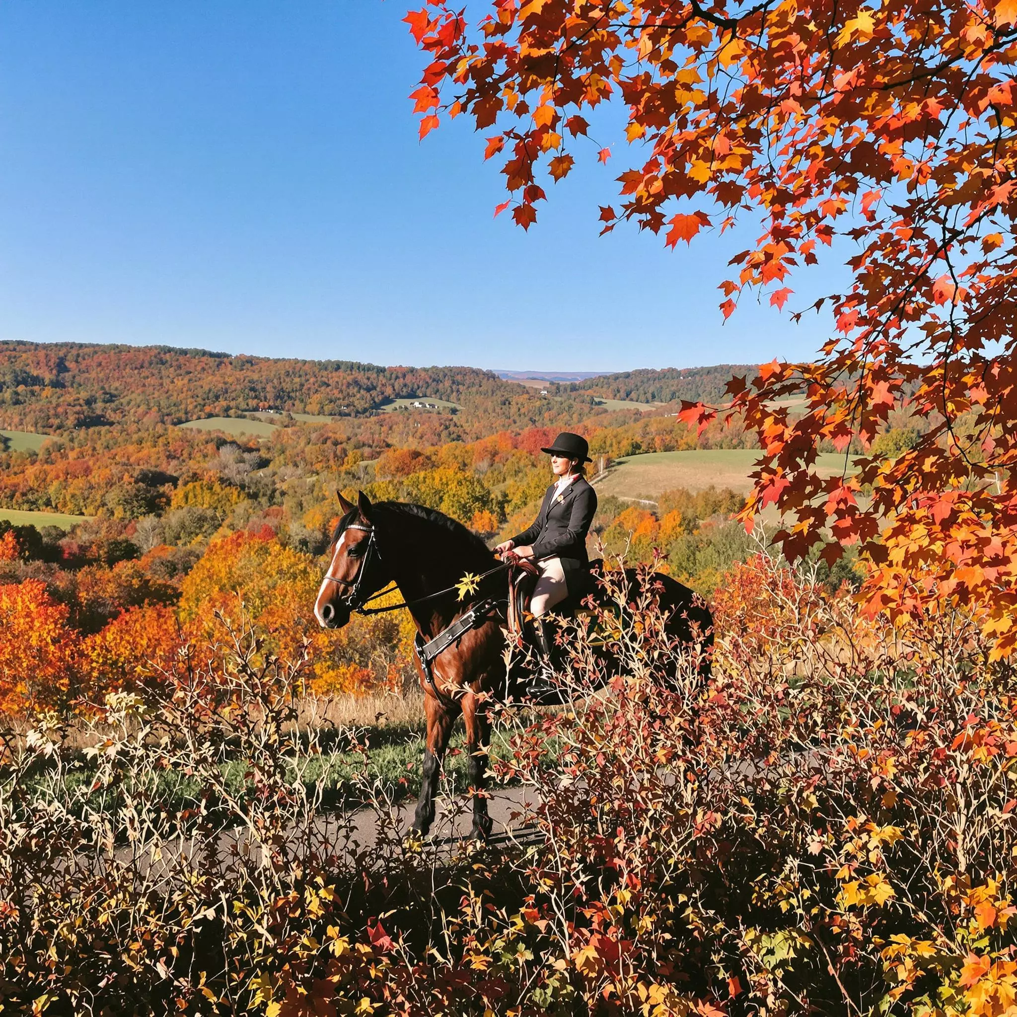 Reiten durch die sauerländische Landschaft