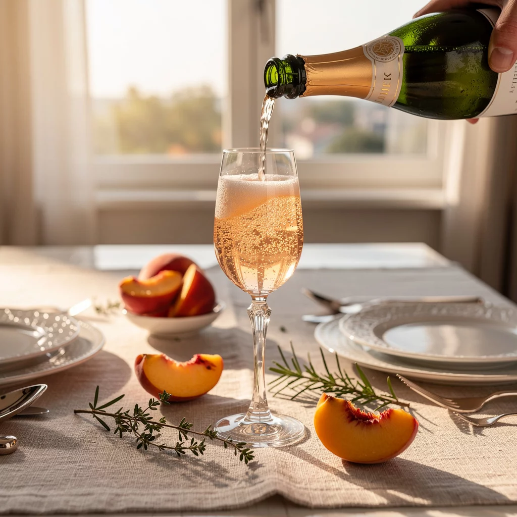 Kreation mit Pfirsich und Prosecco – Aperitif Magazin
