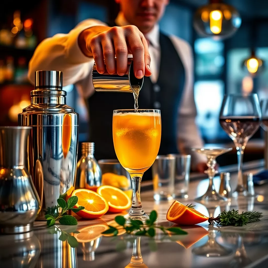 Elegante Mixologie Szene