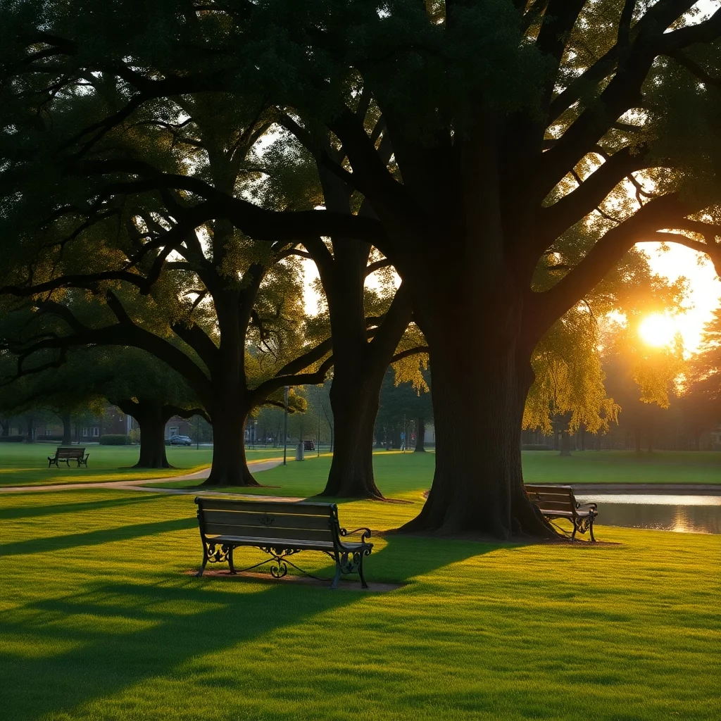 Abendliche Pause im Park