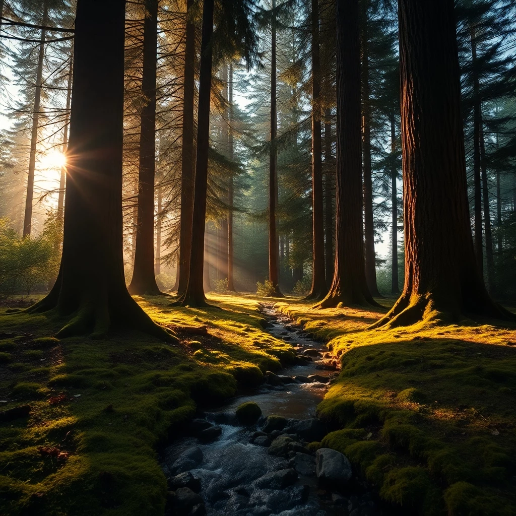 Erdende Morgenstille im Wald