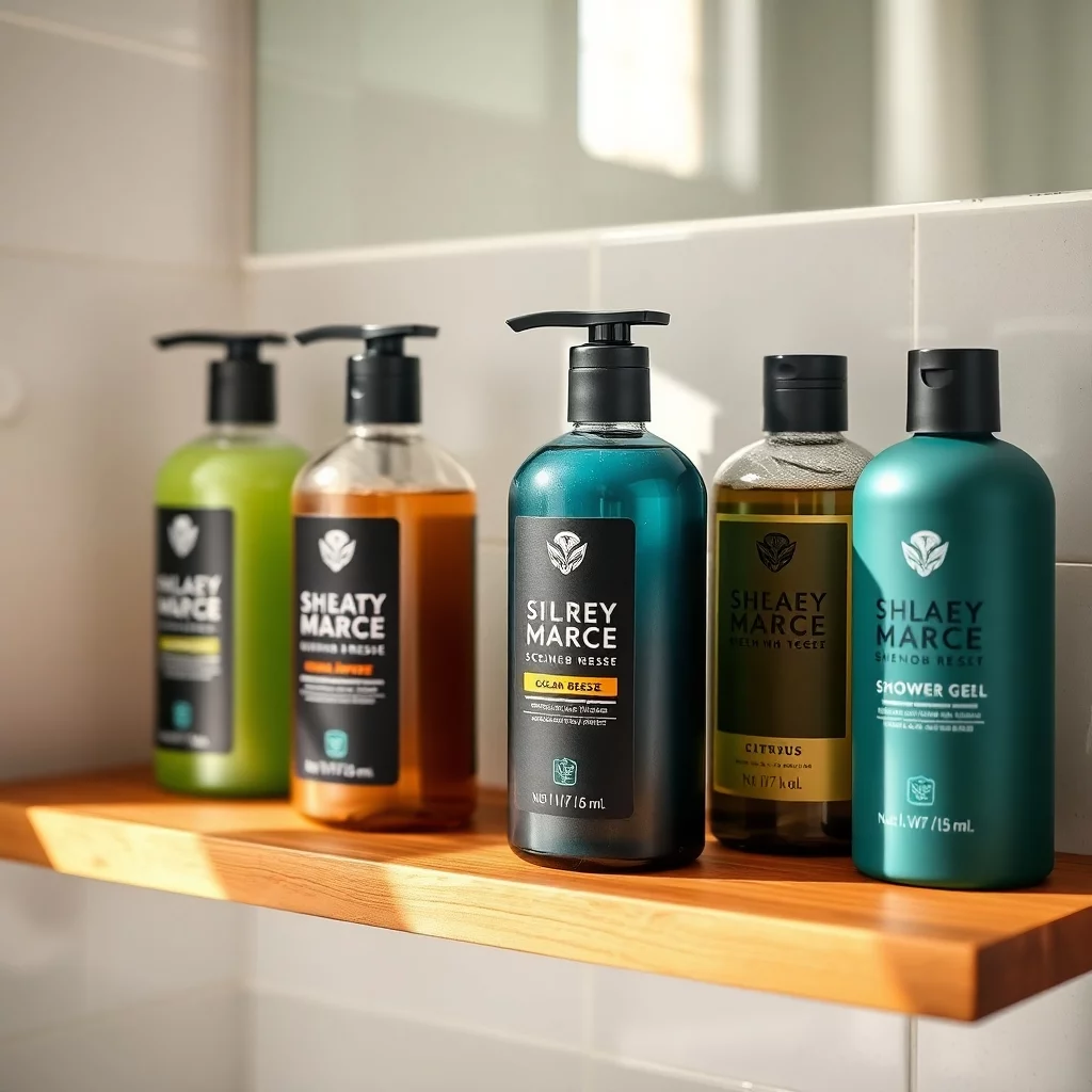 Hochwertige Duschgels im Badezimmer