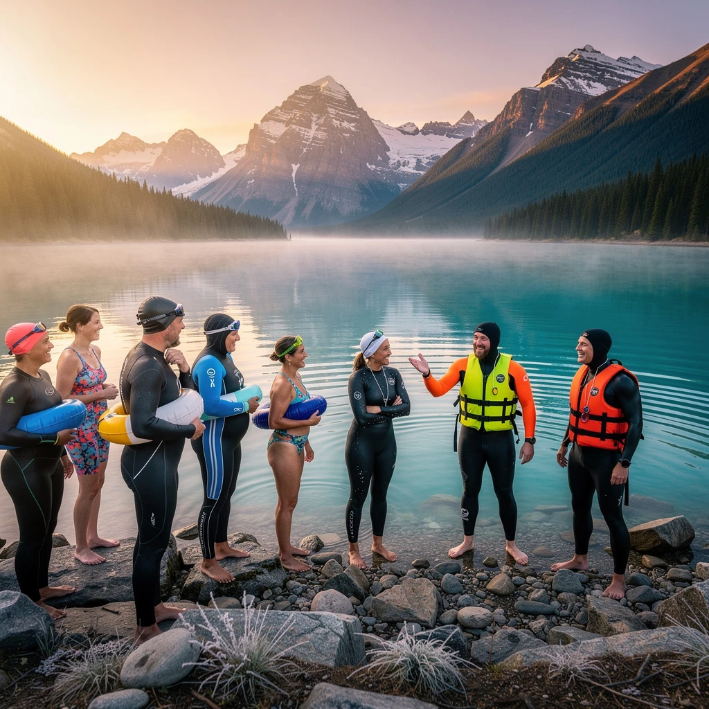 Eisbaden mit Klimatherapeutin Simone Reiter und Cold Coach Daniel Kuom: Kältetraining und Cold Power Workshop