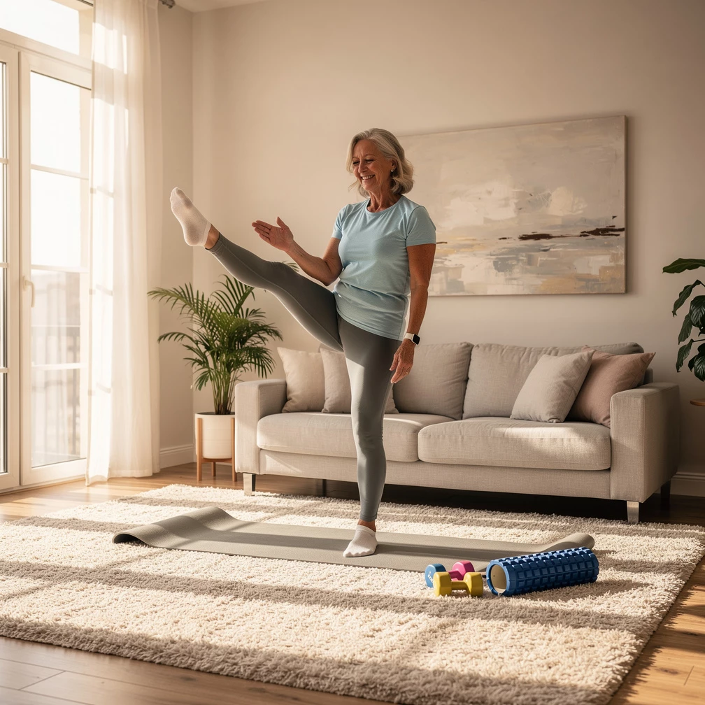 Schmerzen in den Wechseljahren: Wie du mit nur 6 Minuten täglich deine Hüfte stärken kannst