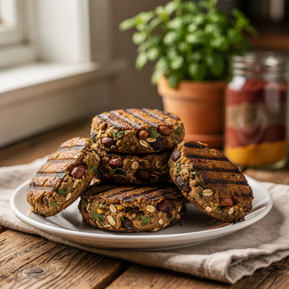 Einfache vegane Burger-Patties aus Bohnen &ndash; Saftig, pflanzlich & raffiniert