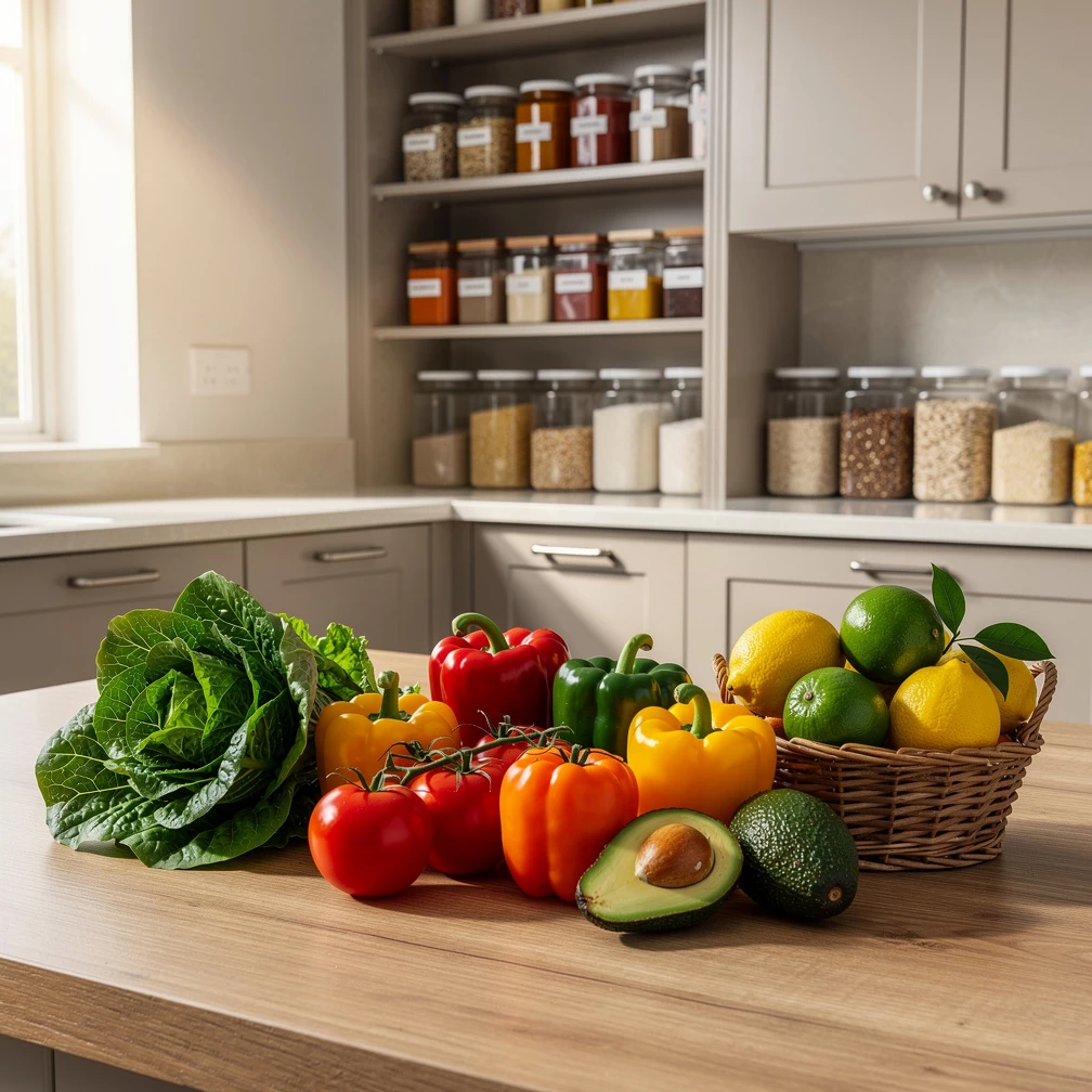 Gesunde Ern&auml;hrung ohne Stress: Einkaufsliste und Baukasten-Rezepte