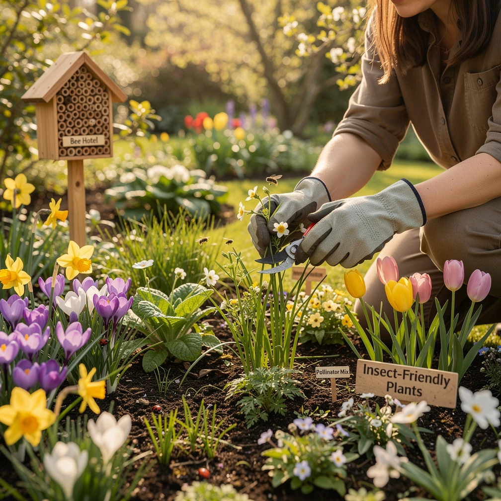 Gartenpflege im Fr&uuml;hjahr: R&uuml;ckschnitt und Aufr&auml;umen insektenfreundlich gestalten